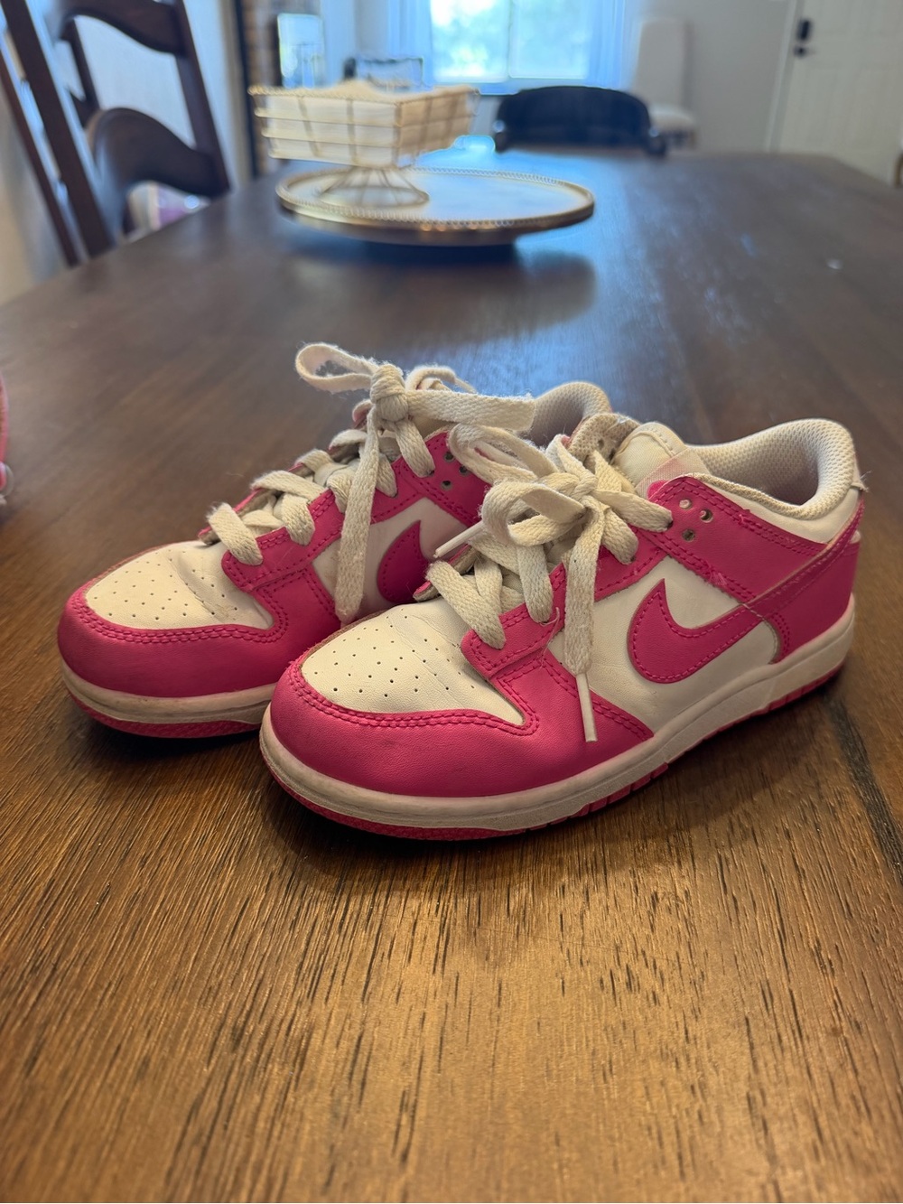 Nike Kids Hot Pink and White Low-Top Sneakers